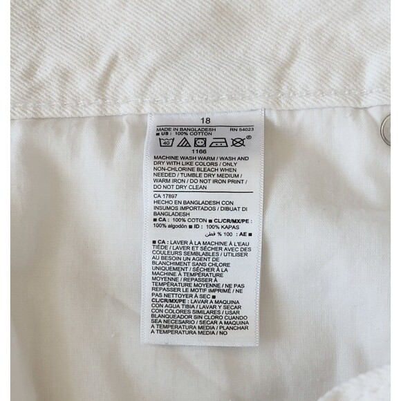 Old Navy White Denim Jean Cutoff Shorts Raw Hem High Rise - Picture 7 of 14